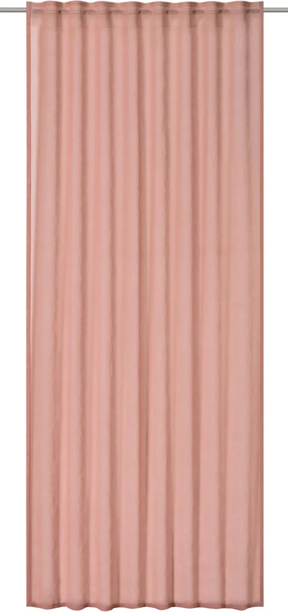 Elbersdrucke Gordijn met lussen Air 255x140 cm roze transparant Rosa