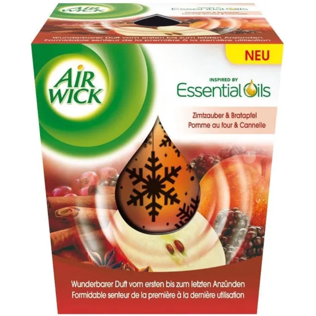 Air Wick Geurkaars - Air Wick - Appel en kaneel - 105gr rood
