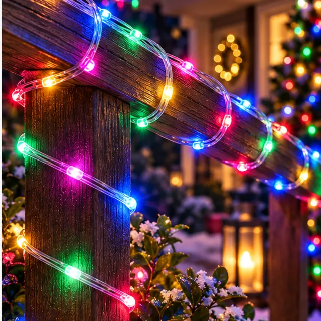 MUPOO Lichtsnoer Buiten 10M 100 LEDs - Lichtslinger Buiten met 8 Lichtstanden & Geheugenfunctie - Kerstverlichting Buiten - Tuinverlichting & Feestverlichting voor Balkon, Tuin, Kerst en Verjaardag - Multicolor - 1 Stuk