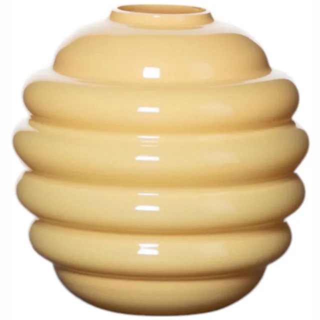 Ottosimon vaas geel decoratievaas keramiek 15 cm modern design. Meerkleurig