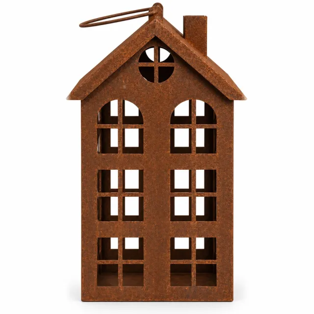 DK design Daan Kromhout - Lantaarn - Windlicht - Metaal - Roest - Bruin - Huis - Rusty - 20x40cm