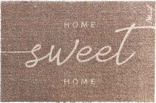 Mad About Mats Ines - deurmat - home sweet home - schoonloop/scraper - wasbaar - 50x75cm beige