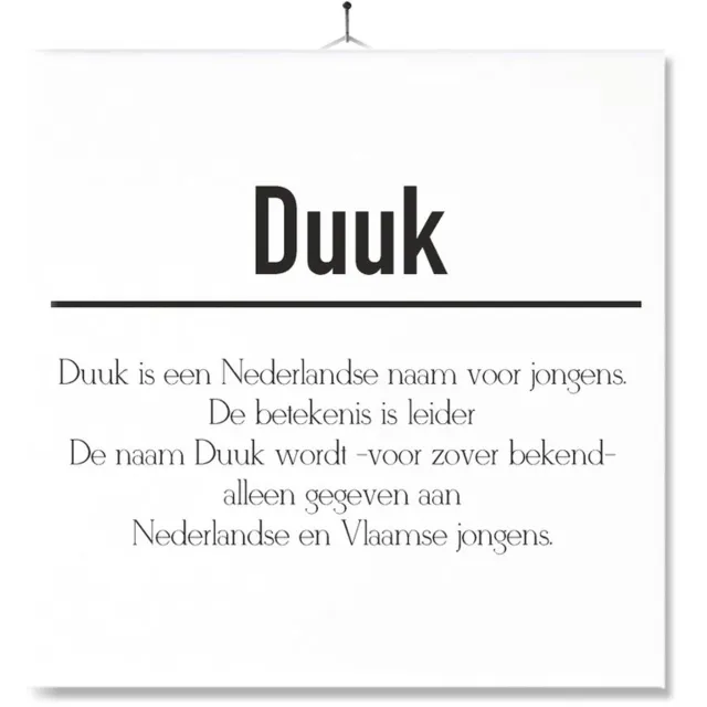 MC Living Tegel Met Opdruk | Betekenis | Kado | Cadeau | Met Naam - Duuk Multi-Color
