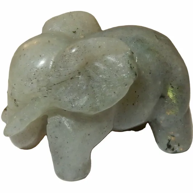 Shanna's Gems and more Miniatuur Olifant Labradoriet Midi grijs