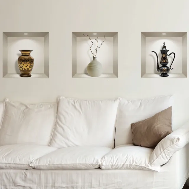 Ambiance Sticker 3D-stickers van antieke decoratieve objecten, 40 x 120 cm Multi color