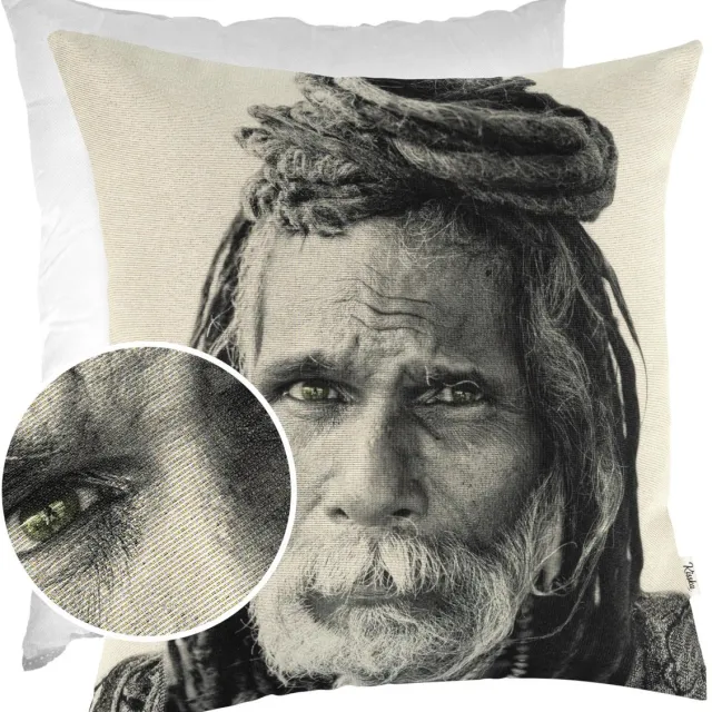 ANRO Sadhu Sierkussen 40x40 cm - Gobelin - Inclusief vulling Zwart