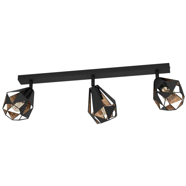 EGLO Carlton 7 Spot - E27 - 73 cm - Zwart|Koper - Staal Zwart;Koper;