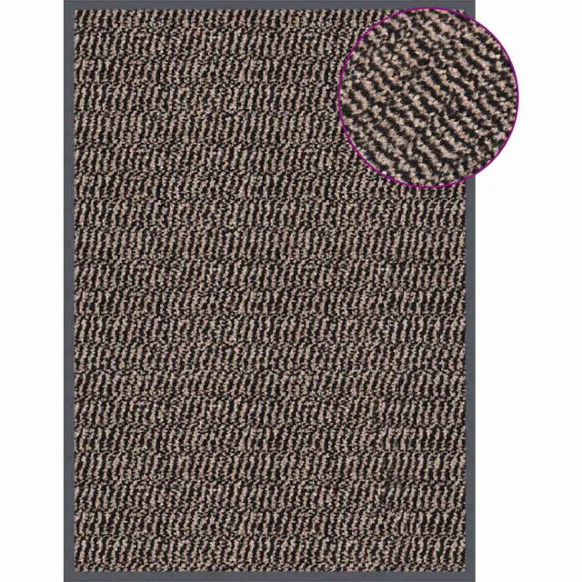 vidaXL Deurmat getuft 40x60 cm donkerbruin