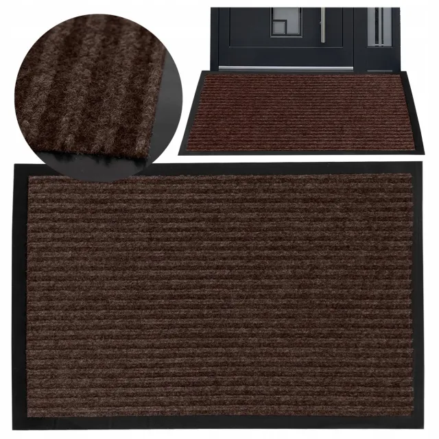 Deco4Home Woonkamer deurmat 80x120cm - Vuil en vochtvanger Bruin