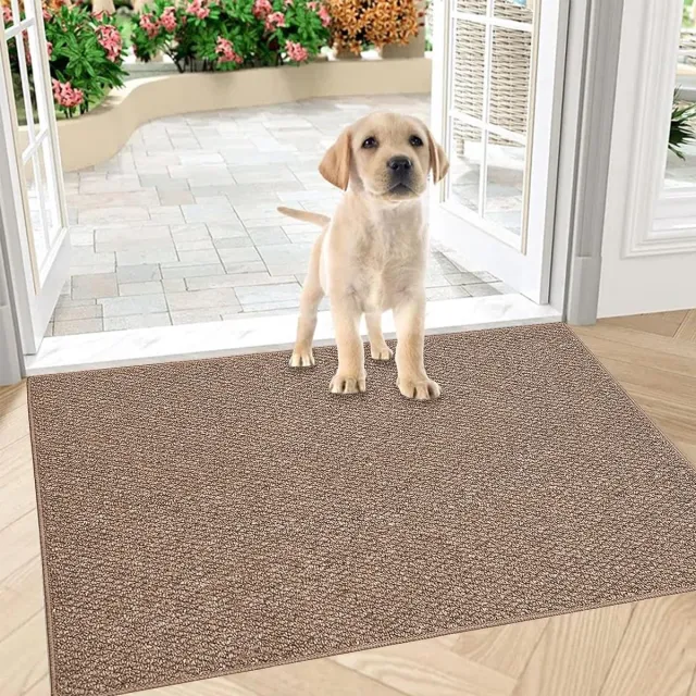 Oemmn Vuilvanger voor binnen - Antislip deurmat - Voor binnen en buiten - Wasbare deurmat - Waterdichte entreemat - Absorberende deurmat voor de voordeur (bruin, 60 x 90 cm) Bruin, 60x90cm