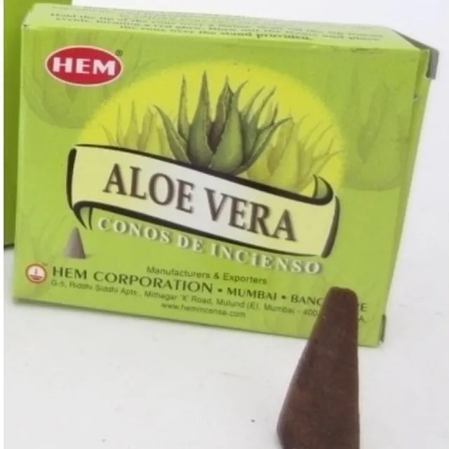 HEM Wierook kegeltjes in huisgeur Aloe Vera - 20x kleine kegeltjes - Ontspannend - Kalmerend Multi