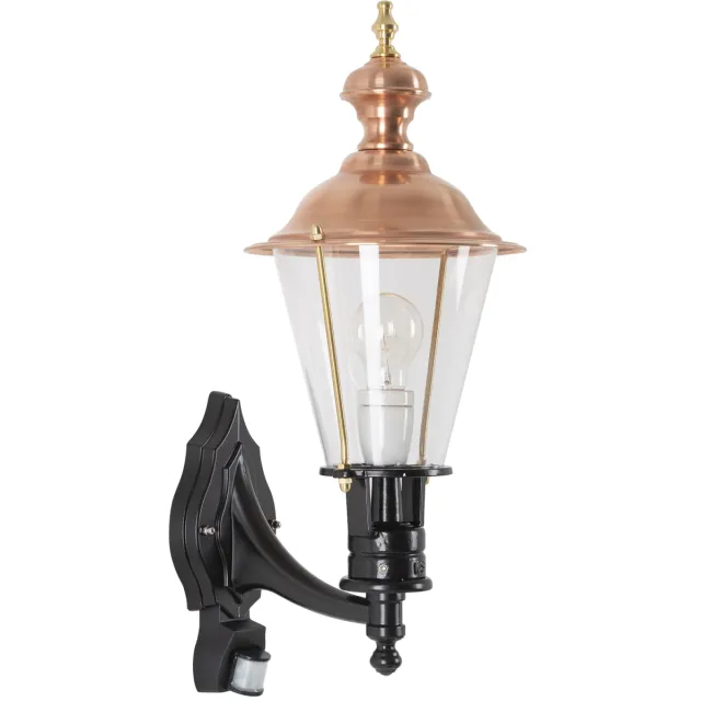 KS Verlichting Wandlamp Wigan met Bewegingsmelder Koper