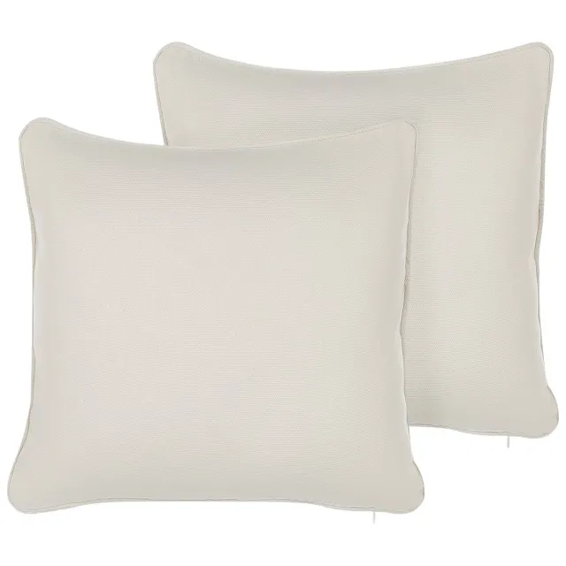 Beliani HELIOTROPE - Sierkussen set van 2 - Wit - 45 x 45 cm - Polyester