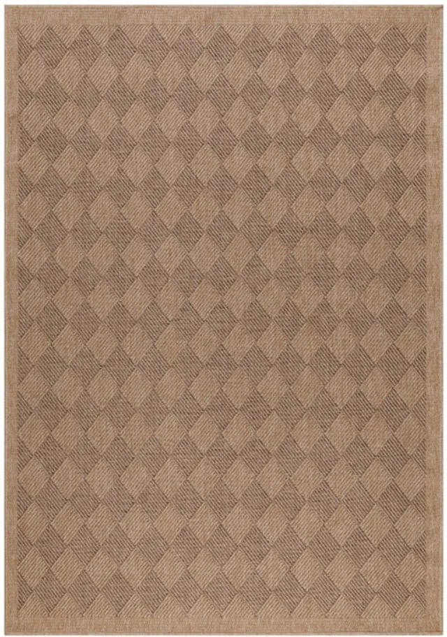 Ayyildiz Vloerkleed Dhaka – Taupe/Beige – Laagpolig met Levendig Design – Voor Binnen en Buiten – 240x340 cm