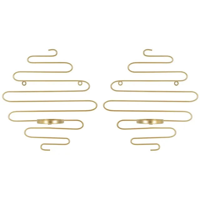 Mauro Ferretti Wandkandelaar Alid Wall Candle Holder Set 2 Pcs 33×10×34 cm Goud