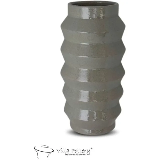 Villa Pottery Bloomvibe Vaas Mat Groen 19 x 19 x 42 grijs