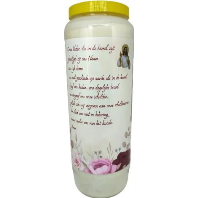 noveenkaars Onze Vader - Noveenkaars - 9 dagen brander (5 stuks) Wit