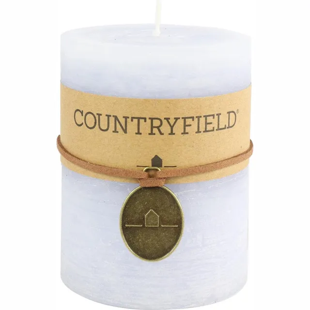 Countryfield Kaars - Tonnie - lichtblauw - rustieke kaars