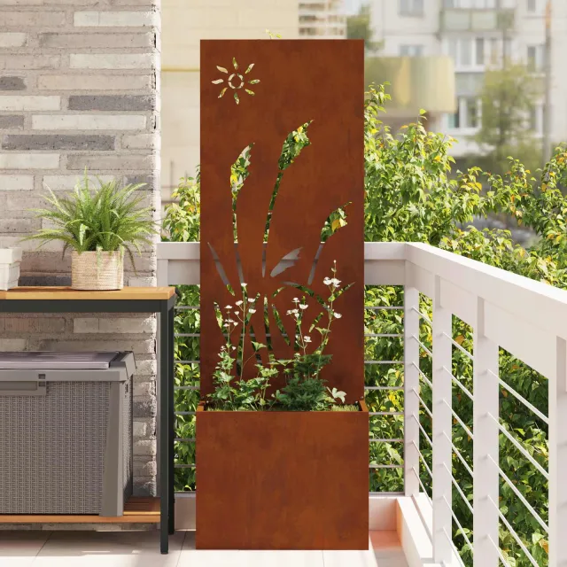 vidaXL Tuin Privacy Screen Roestig 50 x 32 x 150 cm Cortenstaal