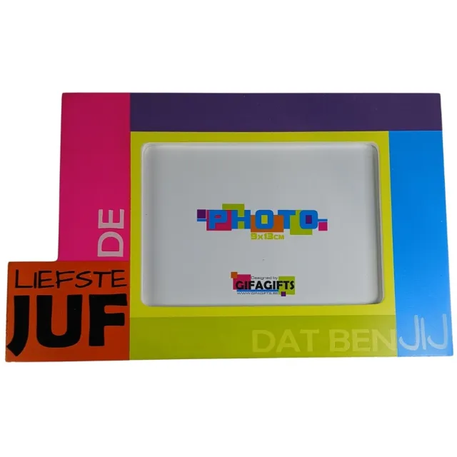 Gifa "Fotolijst ""Blok"" Liefste Juf" multi