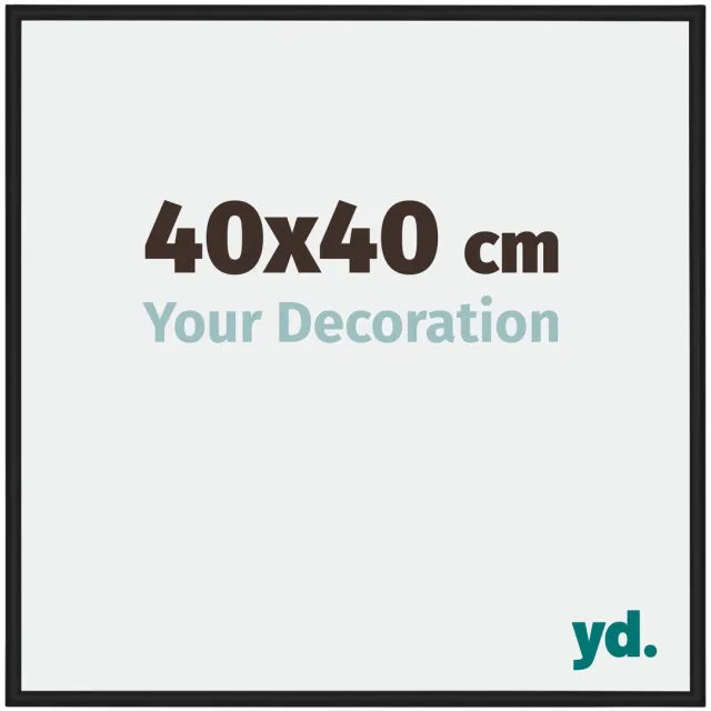 yd. Your Decoration - Fotolijst 40x40 cm - Aluminium - Zwart Hoogglans - Miami
