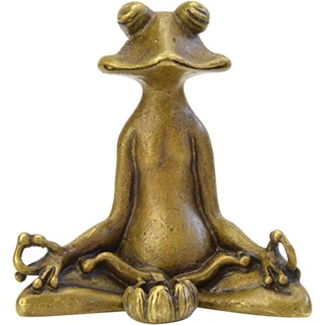 carmdering Kikker Beeld - Standbeeld - Yoga - Decoratief - Gietijzeren meditatiekikker, vintage stijl - Perfect cadeau voor verjaardag en kerst - Voegt zen en ontspanning toe - Stabiel, ideaal voor bureau of tuin groente