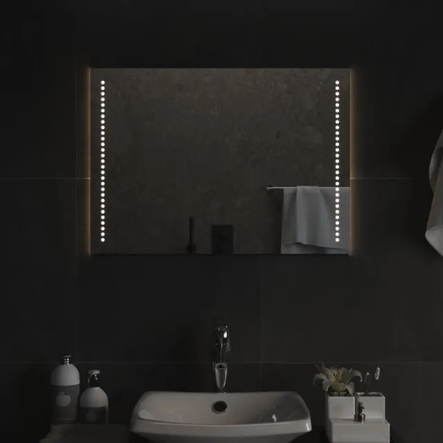 vidaXL Badkamerspiegel LED 50x70 cm Transparent