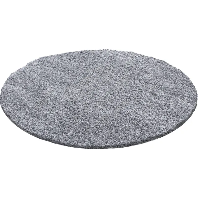 Muratap Basic Rond Shaggy vloerkleed Lichtgrijs Hoogpolig- 120 CM Ø Licht grijs