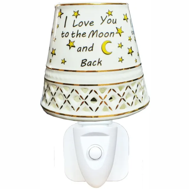 New Dutch® Nachtlampje LED - Love you to the Moon wit/goud/geel