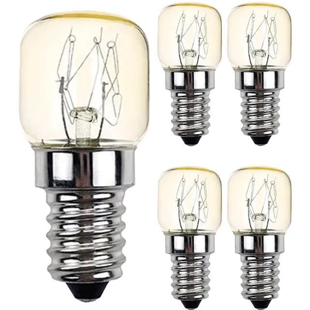 Vito Calor - Ovenlamp E14 - 15W 180lm 2800K - Warm Wit Licht - T22 - 300°C Hittebestendig - 5 stuks