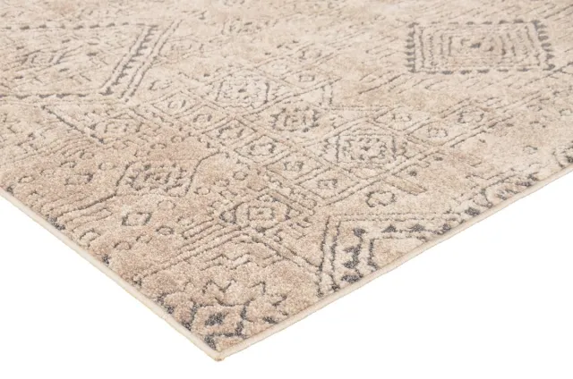 Vercai Rugs Trend Collectie - Hoogpolig Vloerkleed - Tapijt voor Woonkamer - Polypropyleen - Crème / Beige