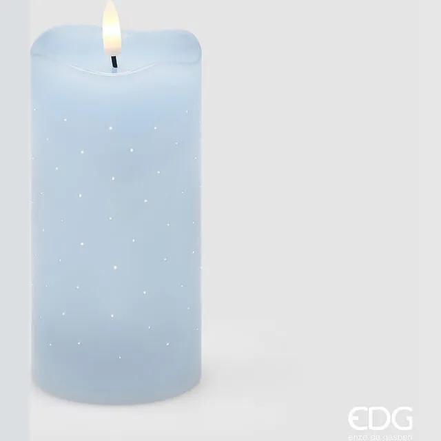 EDG - Enzo De Gasperi EDG Enzo de Gasperi - Ledkaars met sterretjes H15 Lichtblauw (met timer)
