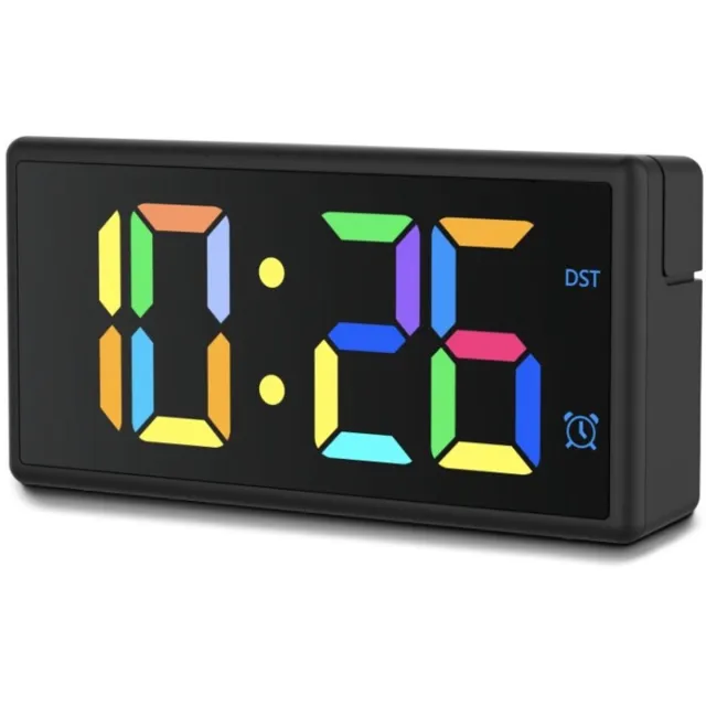 Hama wekker- Ibiza - Multicolor-display - USB oplaadfuntie - Zwart