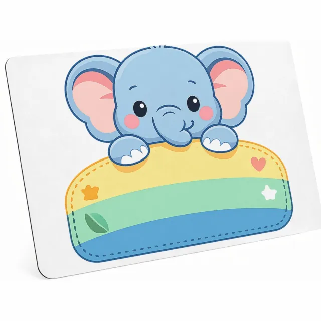 Mr Cadeautjes MDF magnetische fotolijst 28 x 19 - design Een vrolijke dier-mascotte die half uit een naamplaatje stee | cadeau Wit