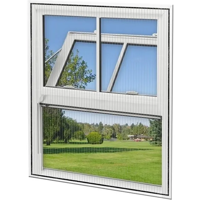 ProPlus 2x stuks insecten opzet horren 130 x 150 cm - Zelfklevend raam hor - Opzet insectenhor Zwart