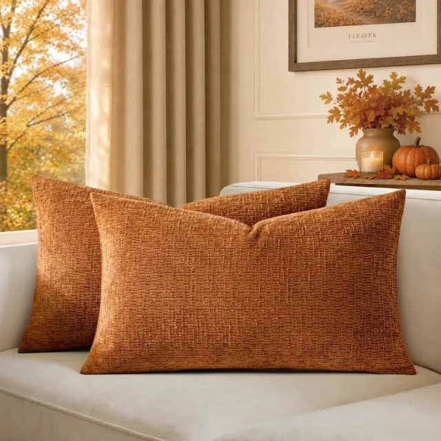 Duraxl Kussenhoes - Chenille - Karamel - 30 x 50 cm