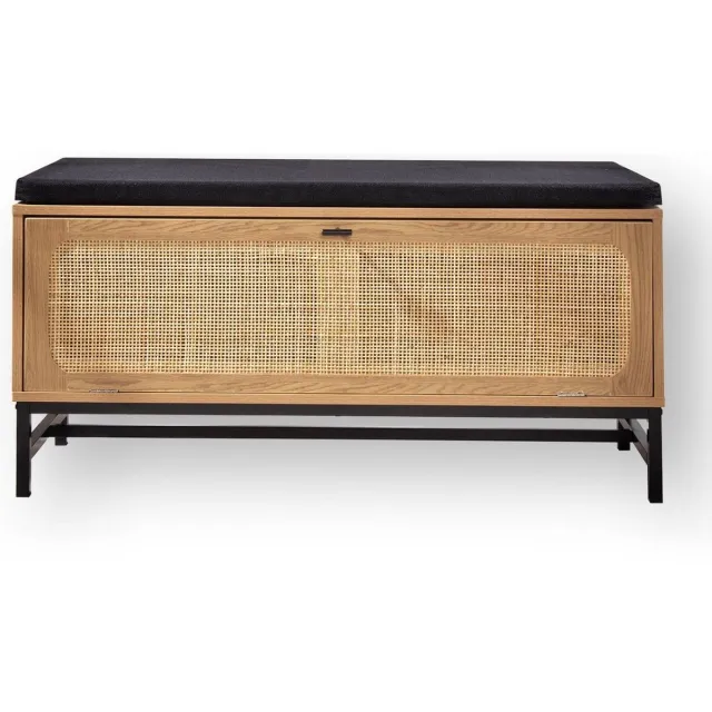 Casame CALICOSY - Schoenenbank en Rotan Voorkant L100 cm - JAYA Houtlook