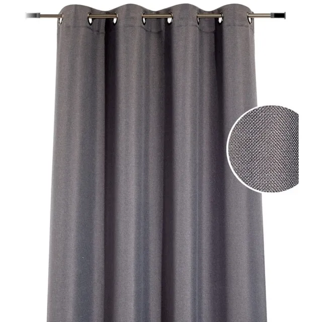 home style Kant en Klaar Gordijn – Verduisterend – Met Ringen – 135x260 cm – Grijs
