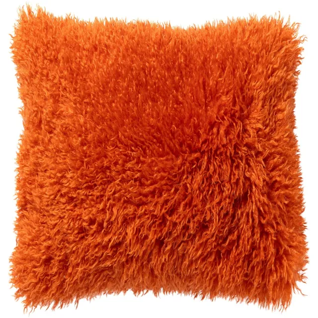 Dutch Decor IBBY - kussenhoes 45x45 cm - gerecycled - fluffy - Apricot Orange - oranje - met rits - zonder binnenkussen