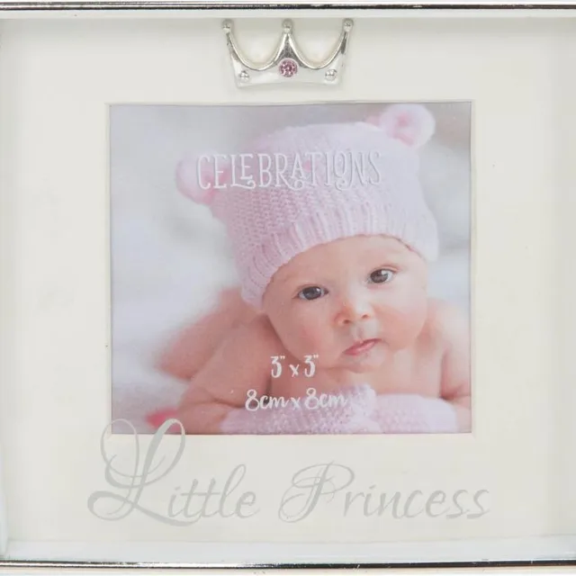Celebrations verzilverd fotolijstje little princess verzilverd, creme, roze