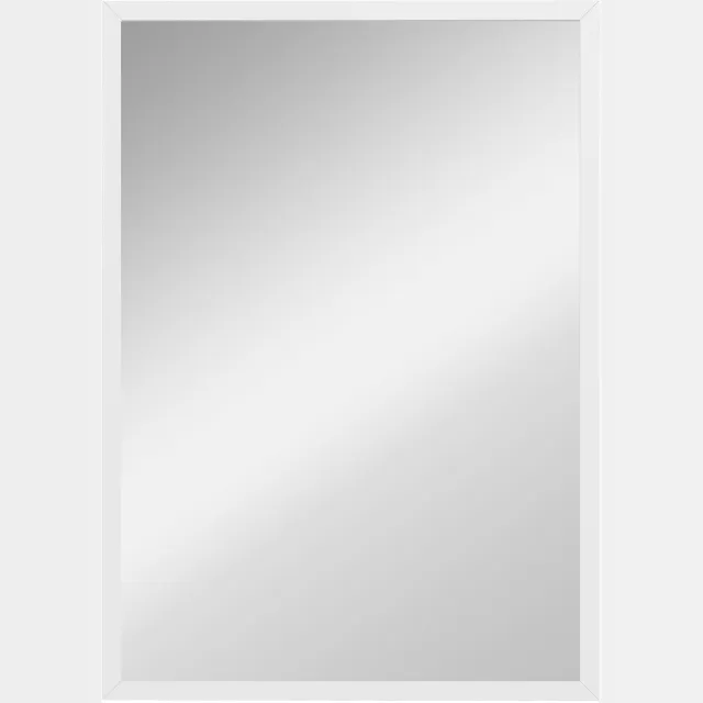 Homona Wandspiegel - Rechthoekig - Met MDF-frame - Horizontaal en verticaal monteerbaar - 50 x 70 cm - Wit