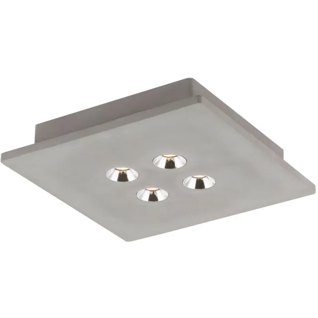 Globo Lighting LED plafondlamp slaapkamer logeerkamer betonnen hal lamp chroom Grijs