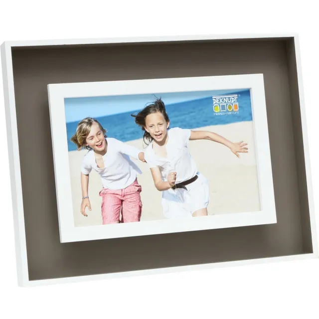 Deknudt Frames fotolijst S68DK9 - taupe/wit - hout - foto 15x20 cm
