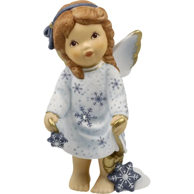 Goebel: Nina & Marco Goebel - Nina & Marco | Decoratief beeld Engel Winterse magie | Porselein - 10cm Divers