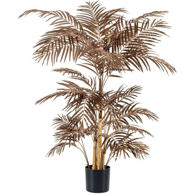 Emerald Kunstplant Areca Palm Metallic Brons 145cm - Kunstplant voor binnen