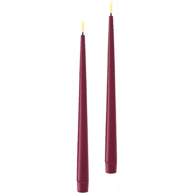 Deluxe Homeart LED dinerkaars 2.2 x 28cm - 2 stuks - paars paars Magenta