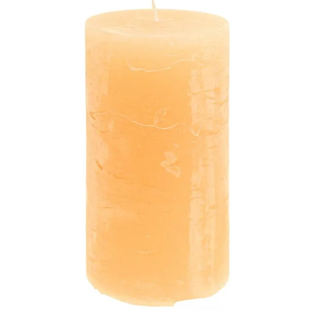 Viana Kaarsen abrikoos lichtgekleurde stompkaarsen 85×150mm 2st oranje