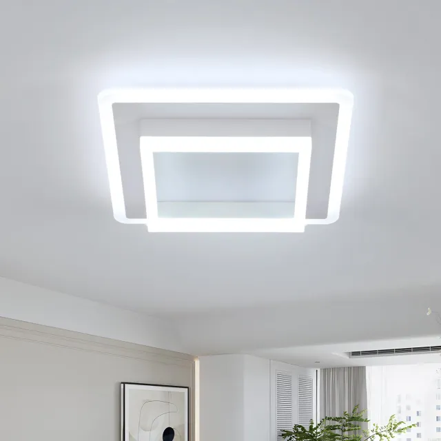 Haobosic Wit acryl plafondpaneel 30cm, wit licht 30W 220V