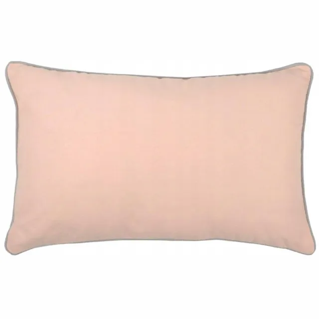 Stof Decoratieve Kussen 30x50 cm met Bies - Poederroze/Grijs
