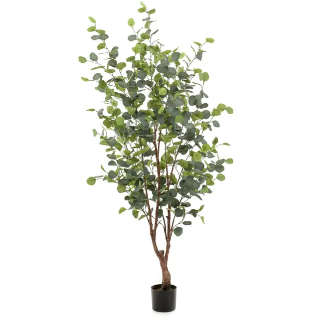 Emerald Kunstboom Eucalyptus 140cm - Kunstplant voor binnen - Eucalyptus plant Groen